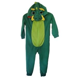 3T Dinosaur/Dragon Halloween Costume/Pajama One Piece Zip Up Fleece Baby Toddler